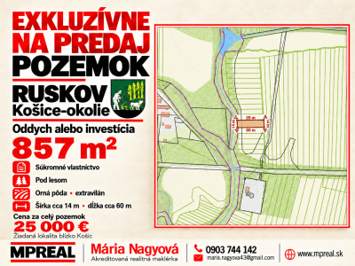 Pozemok Ruskov, Košice - okolie